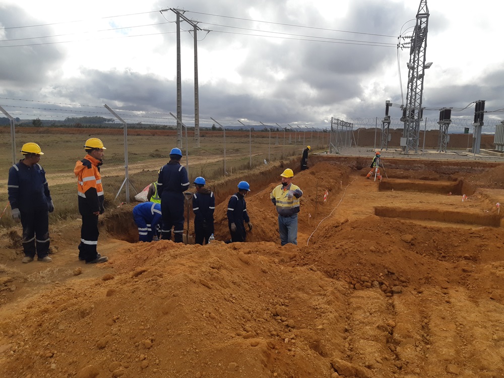 Substation Earthing Matt Installation 2